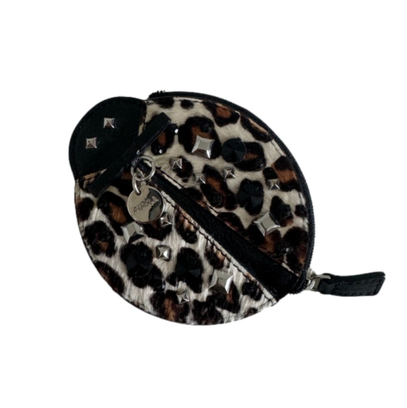 Furla Handbags - Rare 🌟 Furla Lady Bug Leopard Print Coin purse